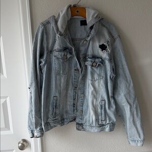 Distressed Light Blue Jean Jacket